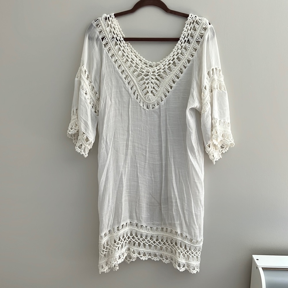 italian crotchet beach coverup